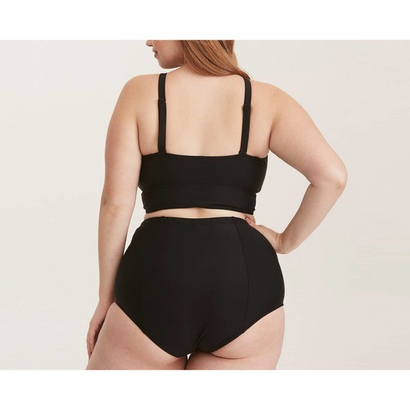 Women plus size high waist Swimsuit Curvy Lady Two Piece bikini - Picture 3 of 7